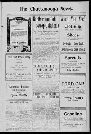 Primary view of object titled 'The Chattanooga News. (Chattanooga, Okla.), Vol. 20, No. 43, Ed. 1 Thursday, November 12, 1925'.