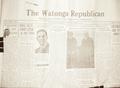Photograph: Watonga Republican Front Page