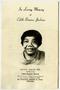 Pamphlet: Funeral Program Edith Bernice Jackson