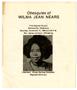 Pamphlet: Funeral Program for Wilma Jean Nears