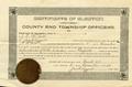 Text: Certificate of Election for County and Township Officers