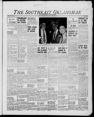 Primary view of object titled 'The Southeast Oklahoman (Hugo, Okla.), Vol. 38, No. 41, Ed. 1 Thursday, October 9, 1958'.