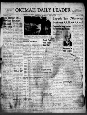 Primary view of object titled 'Okemah Daily Leader (Okemah, Okla.), Vol. 37, No. 52, Ed. 1 Friday, February 2, 1962'.