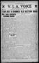 Thumbnail image of item number 1 in: 'V.I.A. Voice (Oklahoma City, Okla.), Vol. 1, No. 25, Ed. 1 Friday, May 11, 1934'.