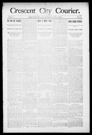 Primary view of object titled 'Crescent City Courier. (Crescent City, Okla. Terr.), Vol. 1, No. 21, Ed. 1 Friday, June 1, 1894'.