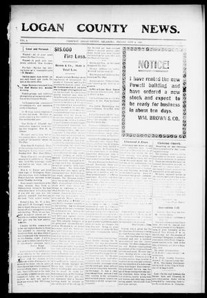Primary view of object titled 'Logan County News. (Crescent, Okla.), Vol. 4, No. 31, Ed. 1 Friday, September 4, 1908'.