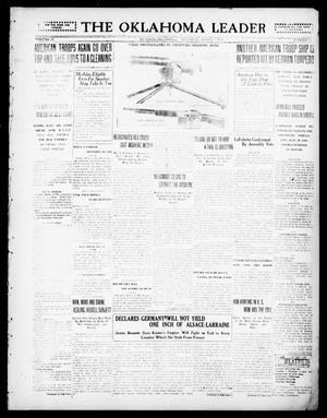 Primary view of object titled 'The Oklahoma Leader (Guthrie, Okla.), Vol. 28, No. 11, Ed. 1 Thursday, March 7, 1918'.