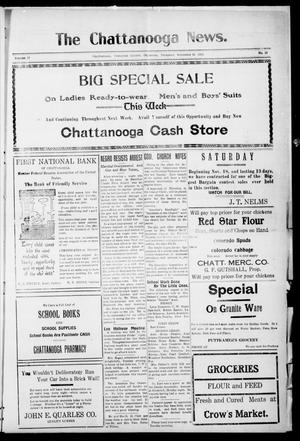Primary view of object titled 'The Chattanooga News. (Chattanooga, Okla.), Vol. 17, No. 38, Ed. 1 Thursday, November 16, 1922'.