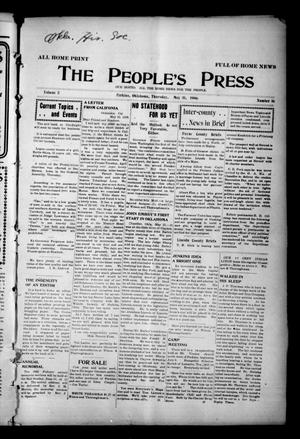 Primary view of object titled 'The People's Press (Perkins, Okla.), Vol. 2, No. 16, Ed. 1 Thursday, May 31, 1906'.