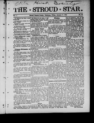 Primary view of object titled 'The Stroud Star. (Stroud, Okla.), Vol. 4, No. 46, Ed. 1 Friday, January 17, 1902'.