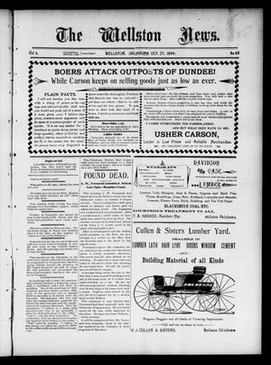 Primary view of object titled 'The Wellston News. (Wellston, Okla.), Vol. 6, No. 45, Ed. 1 Friday, October 27, 1899'.