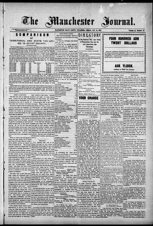 Primary view of object titled 'The Manchester Journal. (Manchester, Okla.), Vol. 16, No. 20, Ed. 1 Friday, October 16, 1908'.