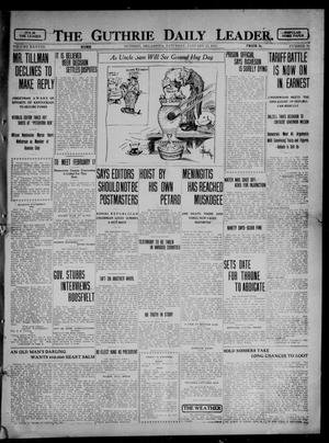 Primary view of object titled 'The Guthrie Daily Leader. (Guthrie, Okla.), Vol. 38, No. 30, Ed. 1 Saturday, January 27, 1912'.