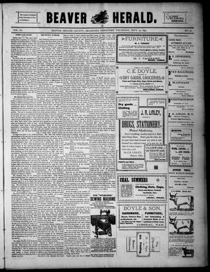 Primary view of object titled 'Beaver Herald. (Beaver, Okla. Terr.), Vol. 11, No. 15, Ed. 1, Thursday, September 23, 1897'.