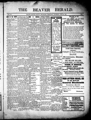Primary view of object titled 'The Beaver Herald. (Beaver, Okla. Terr.), Vol. 15, No. 7, Ed. 1, Thursday, June 20, 1901'.