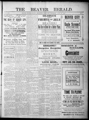 Primary view of object titled 'The Beaver Herald. (Beaver, Okla. Terr.), Vol. 19, No. 1, Ed. 1, Thursday, June 22, 1905'.