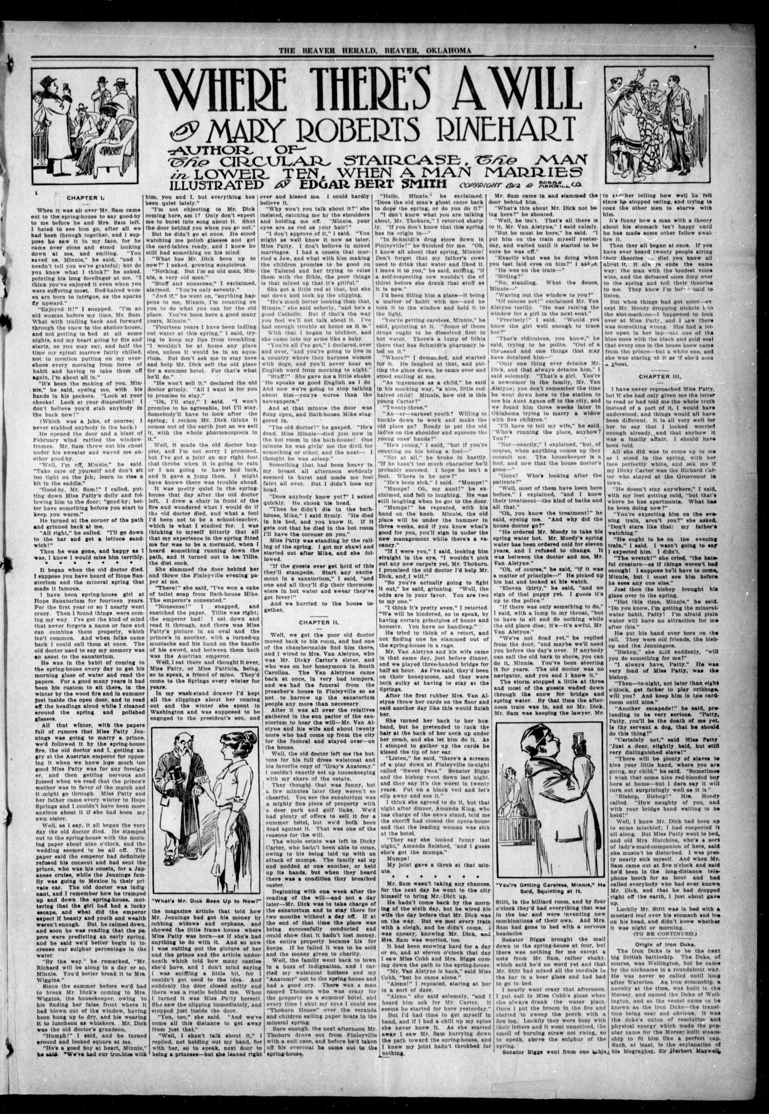 The Beaver Herald. (Beaver, Okla.), Vol. 27, No. 35, Ed. 1, Thursday, February 5, 1914
                                                
                                                    [Sequence #]: 3 of 8
                                                