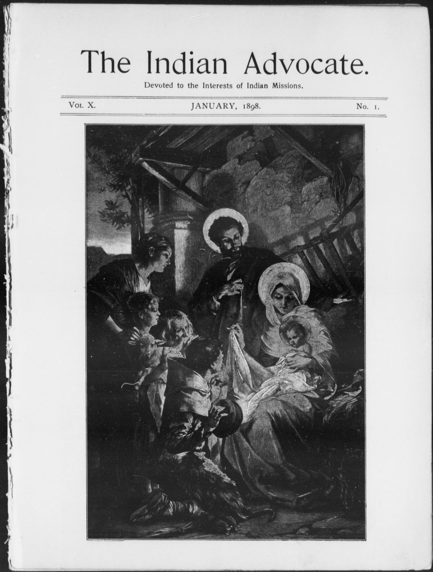 The Indian Advocate. (Sacred Heart Mission, Okla. Terr.), Vol. 10, No. 1, Ed. 1, Saturday, January 1, 1898
                                                
                                                    [Sequence #]: 1 of 32
                                                