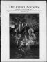 Thumbnail image of item number 1 in: 'The Indian Advocate. (Sacred Heart Mission, Okla. Terr.), Vol. 10, No. 1, Ed. 1, Saturday, January 1, 1898'.