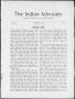 Thumbnail image of item number 1 in: 'The Indian Advocate. (Sacred Heart Mission, Okla. Terr.), Vol. 10, No. 4, Ed. 1, Saturday, October 1, 1898'.