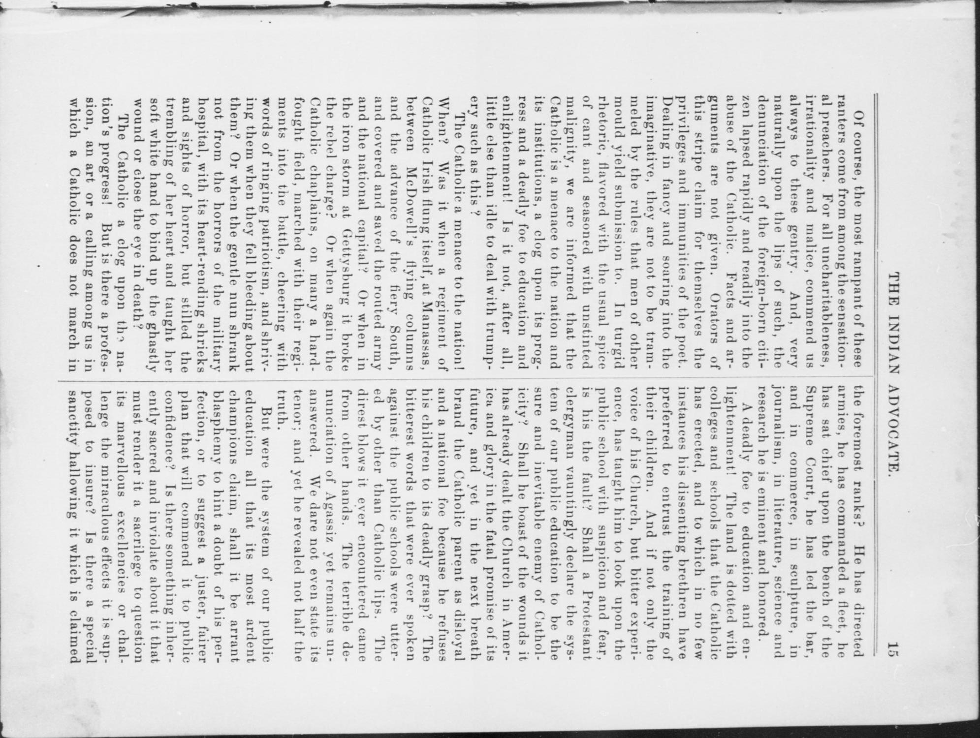 The Indian Advocate. (Sacred Heart Mission, Okla. Terr.), Vol. 11, No. 1, Ed. 1, Sunday, January 1, 1899
                                                
                                                    [Sequence #]: 15 of 28
                                                