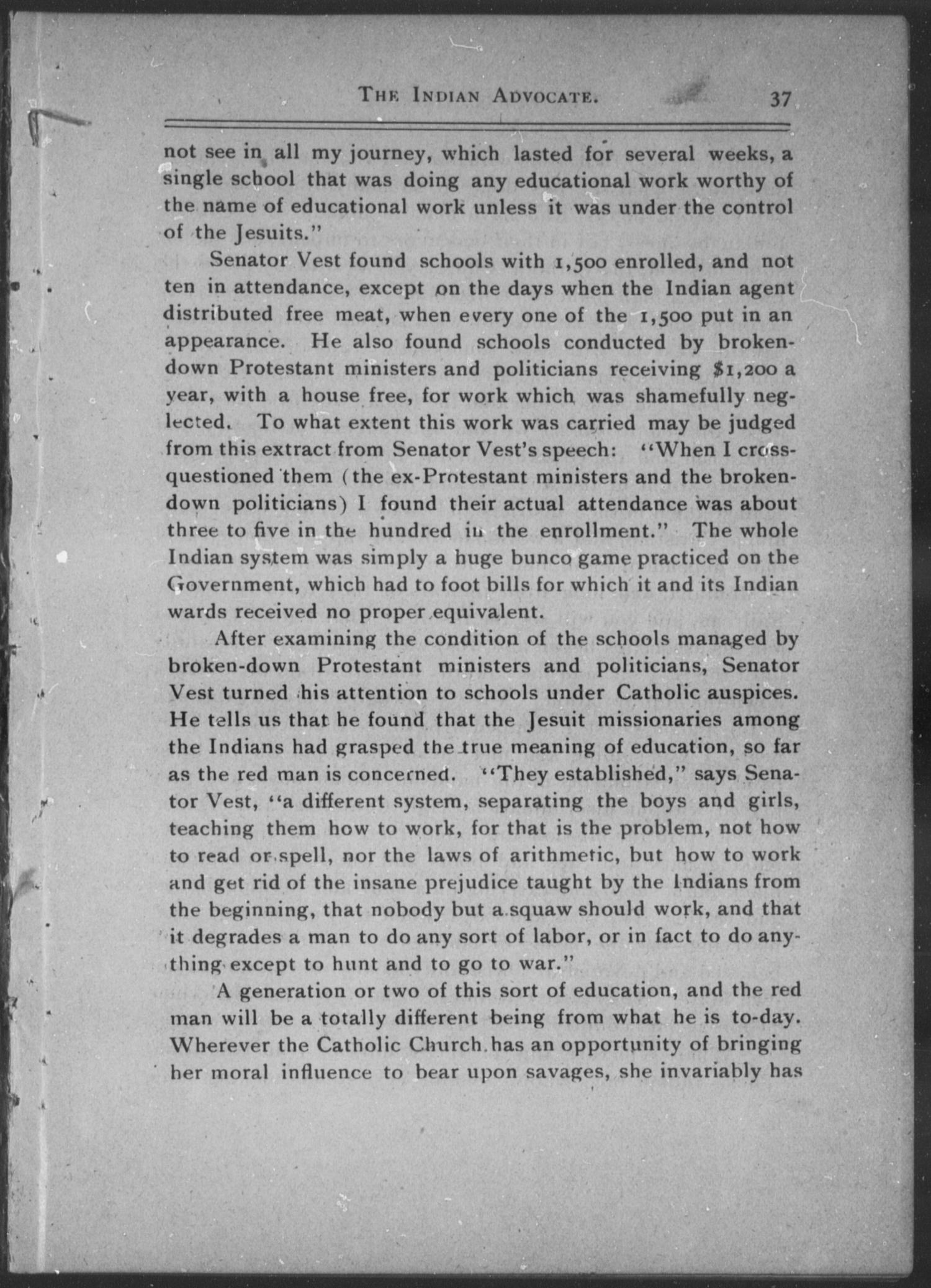 The Indian Advocate (Sacred Heart Mission, Okla. Terr.), Vol. 14, No. 2, Ed. 1, Saturday, February 1, 1902
                                                
                                                    [Sequence #]: 5 of 32
                                                