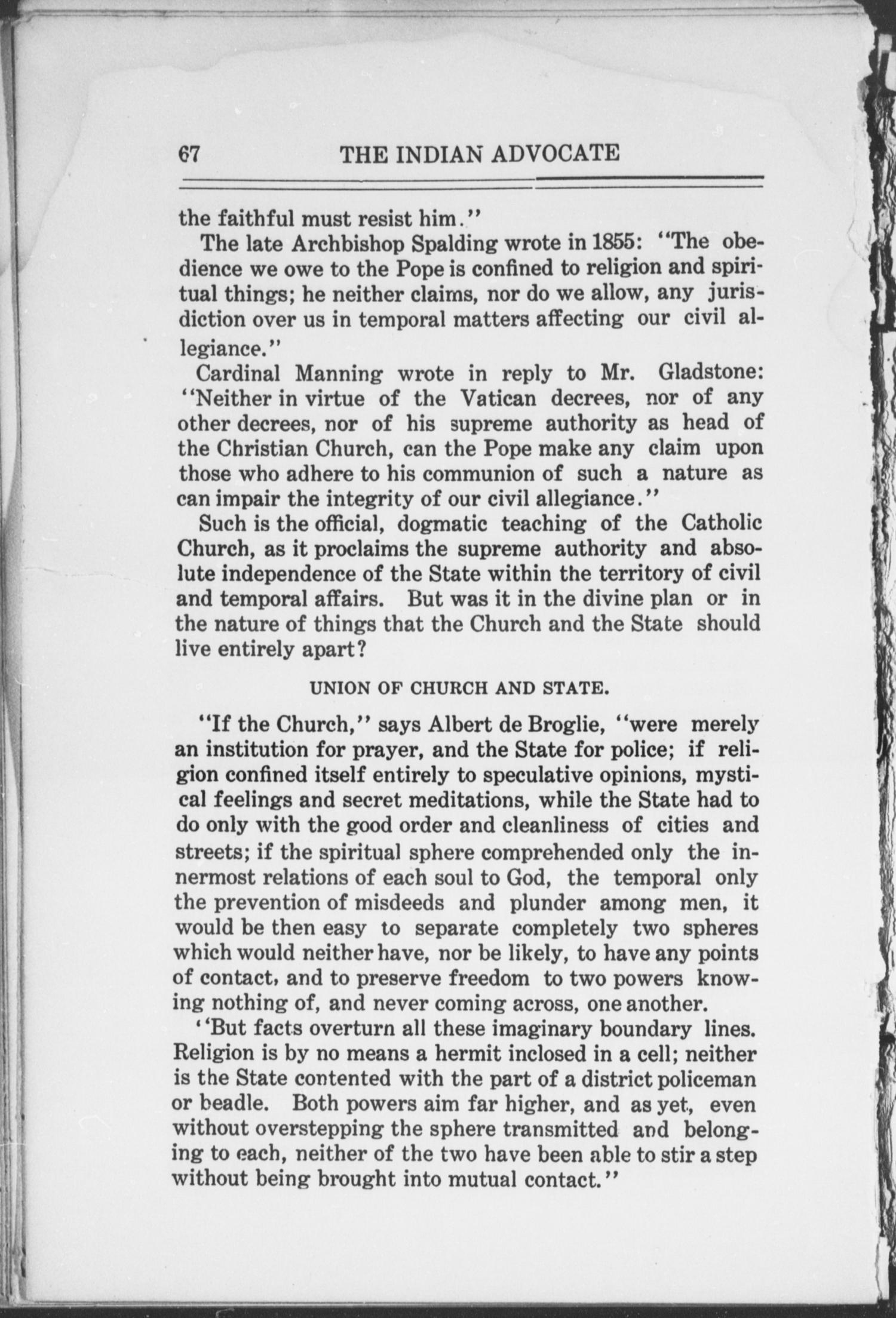 The Indian Advocate (Sacred Heart, Okla.), Vol. 21, No. 2, Ed. 1, Monday, February 1, 1909
                                                
                                                    [Sequence #]: 24 of 48
                                                