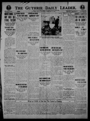 Primary view of object titled 'The Guthrie Daily Leader. (Guthrie, Okla.), Vol. 53, No. 142, Ed. 1 Saturday, February 14, 1920'.