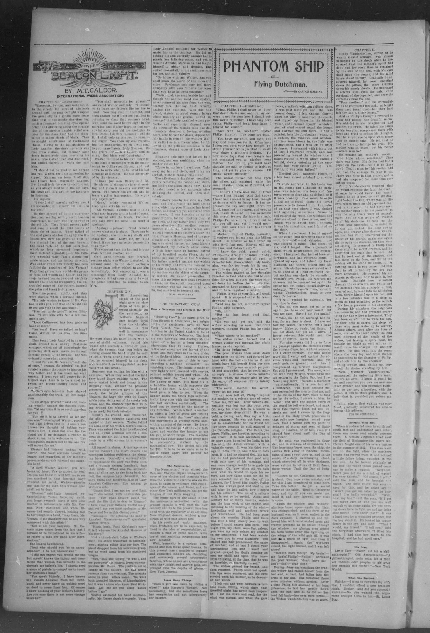 The Daily Express. (Chickasha, Indian Terr.), Vol. 14, No. 27, Ed. 1 Wednesday, February 1, 1905
                                                
                                                    [Sequence #]: 6 of 8
                                                