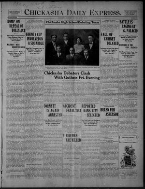 Primary view of object titled 'Chickasha Daily Express. (Chickasha, Okla.), Vol. FIFTEEN, No. 73, Ed. 1 Thursday, March 26, 1914'.