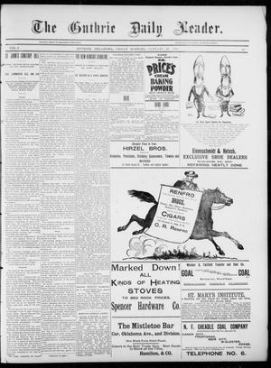 Primary view of object titled 'The Guthrie Daily Leader. (Guthrie, Okla.), Vol. 5, No. 46, Ed. 1, Friday, January 25, 1895'.