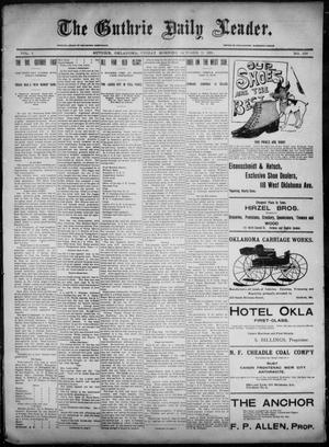 Primary view of object titled 'The Guthrie Daily Leader. (Guthrie, Okla.), Vol. 6, No. 108, Ed. 1, Friday, October 11, 1895'.