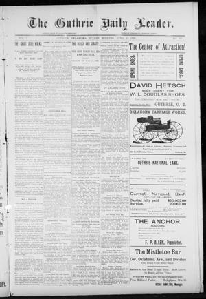 Primary view of object titled 'The Guthrie Daily Leader. (Guthrie, Okla.), Vol. 7, No. 111, Ed. 1, Sunday, April 19, 1896'.