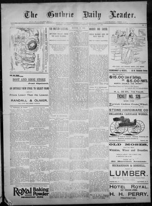 Primary view of object titled 'The Guthrie Daily Leader. (Guthrie, Okla.), Vol. 8, No. 87, Ed. 1, Saturday, September 12, 1896'.