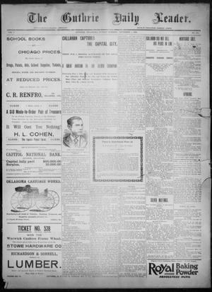Primary view of object titled 'The Guthrie Daily Leader. (Guthrie, Okla.), Vol. 8, No. 130, Ed. 1, Sunday, November 1, 1896'.