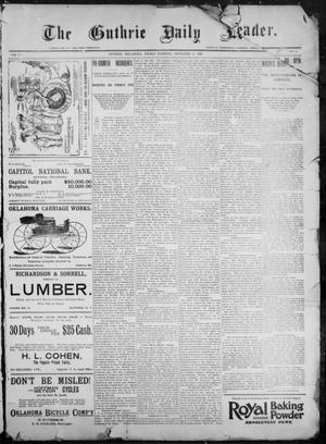 Primary view of object titled 'The Guthrie Daily Leader. (Guthrie, Okla.), Vol. 9, No. 10, Ed. 1, Friday, December 11, 1896'.