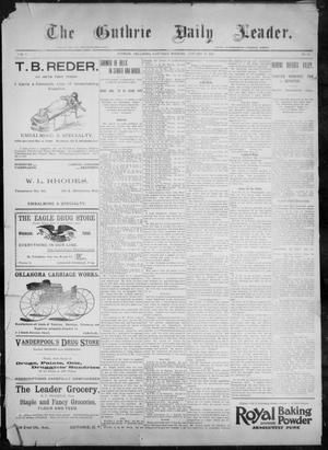 Primary view of object titled 'The Guthrie Daily Leader. (Guthrie, Okla.), Vol. 9, No. 39, Ed. 1, Saturday, January 16, 1897'.