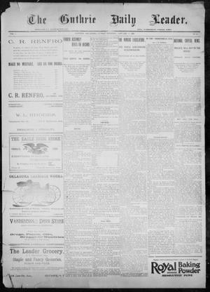 Primary view of object titled 'The Guthrie Daily Leader. (Guthrie, Okla.), Vol. 9, No. 40, Ed. 1, Sunday, January 17, 1897'.