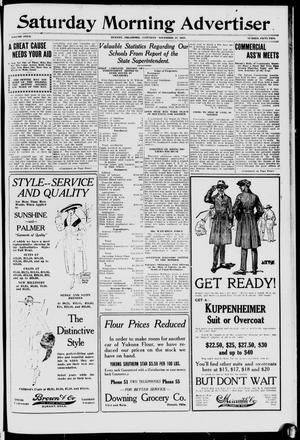 Primary view of object titled 'Saturday Morning Advertiser (Durant, Okla.), Vol. 4, No. 52, Ed. 1, Saturday, November 17, 1917'.