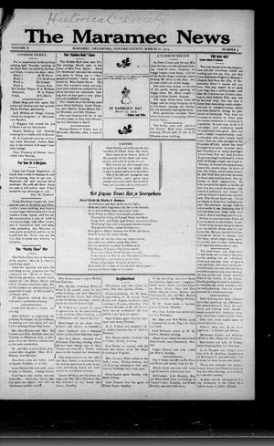 Primary view of object titled 'The Maramec News (Maramec, Okla.), Vol. 2, No. 3, Ed. 1 Thursday, March 20, 1913'.