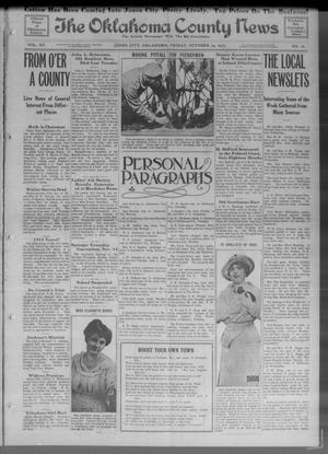 Primary view of object titled 'The Oklahoma County News (Jones City, Okla.), Vol. 15, No. 26, Ed. 1 Friday, October 29, 1915'.