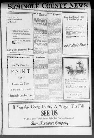 Primary view of object titled 'Seminole County News (Seminole, Okla.), Vol. 15, No. 29, Ed. 1 Thursday, October 6, 1921'.