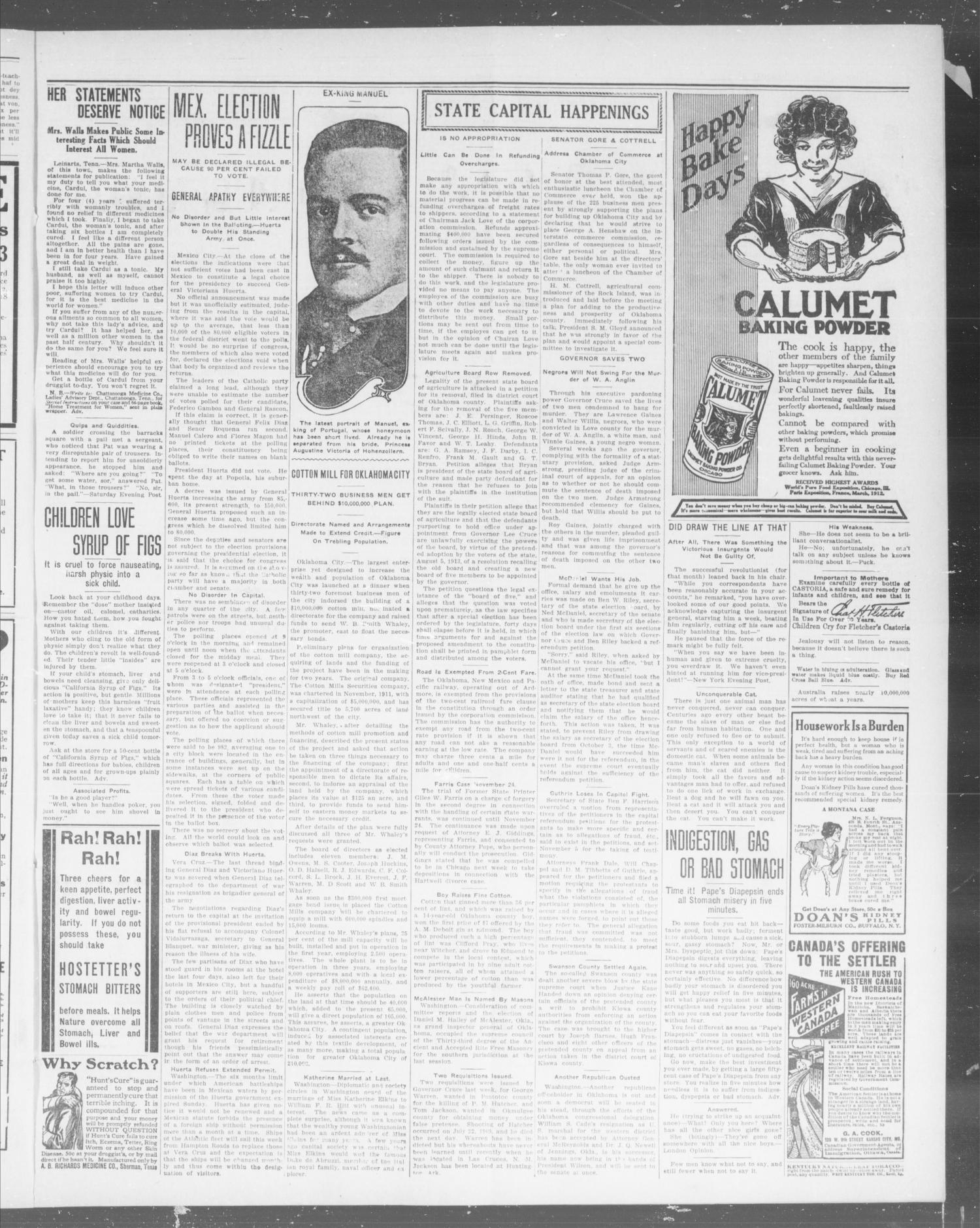 The Capitol Hill News (Oklahoma City, Okla.), Vol. 9, No. 7, Ed. 1 Thursday, October 30, 1913
                                                
                                                    [Sequence #]: 3 of 8
                                                