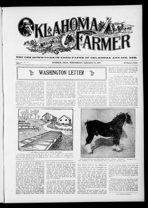 Primary view of object titled 'Oklahoma Farmer (Guthrie, Okla.), Vol. 15, No. 40, Ed. 1 Wednesday, January 30, 1907'.