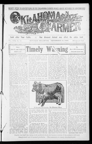 Primary view of object titled 'Oklahoma Farmer (Guthrie, Okla.), Vol. 17, No. 31, Ed. 1 Wednesday, December 16, 1908'.