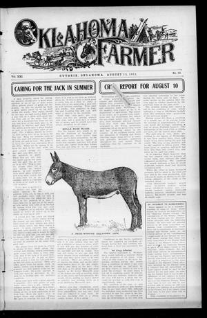 Primary view of Oklahoma Farmer (Guthrie, Okla.), Vol. 21, No. 10, Ed. 1 Tuesday, August 15, 1911