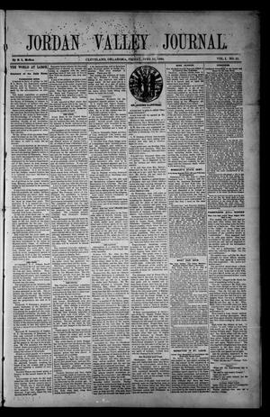 Primary view of object titled 'Jordan Valley Journal. (Cleveland, Okla.), Vol. 1, No. 25, Ed. 1 Friday, June 22, 1894'.