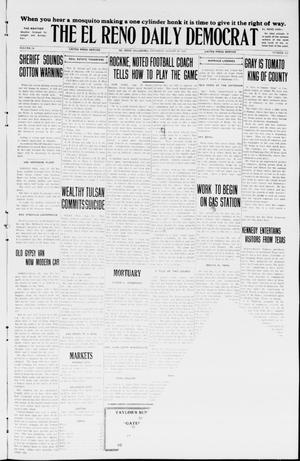 Primary view of object titled 'The El Reno Daily Democrat (El Reno, Okla.), Vol. 34, No. 198, Ed. 1 Saturday, August 29, 1925'.