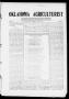 Thumbnail image of item number 1 in: 'Oklahoma Agriculturist (El Reno, Okla.), Vol. 2, No. 12, Ed. 1 Thursday, August 29, 1907'.