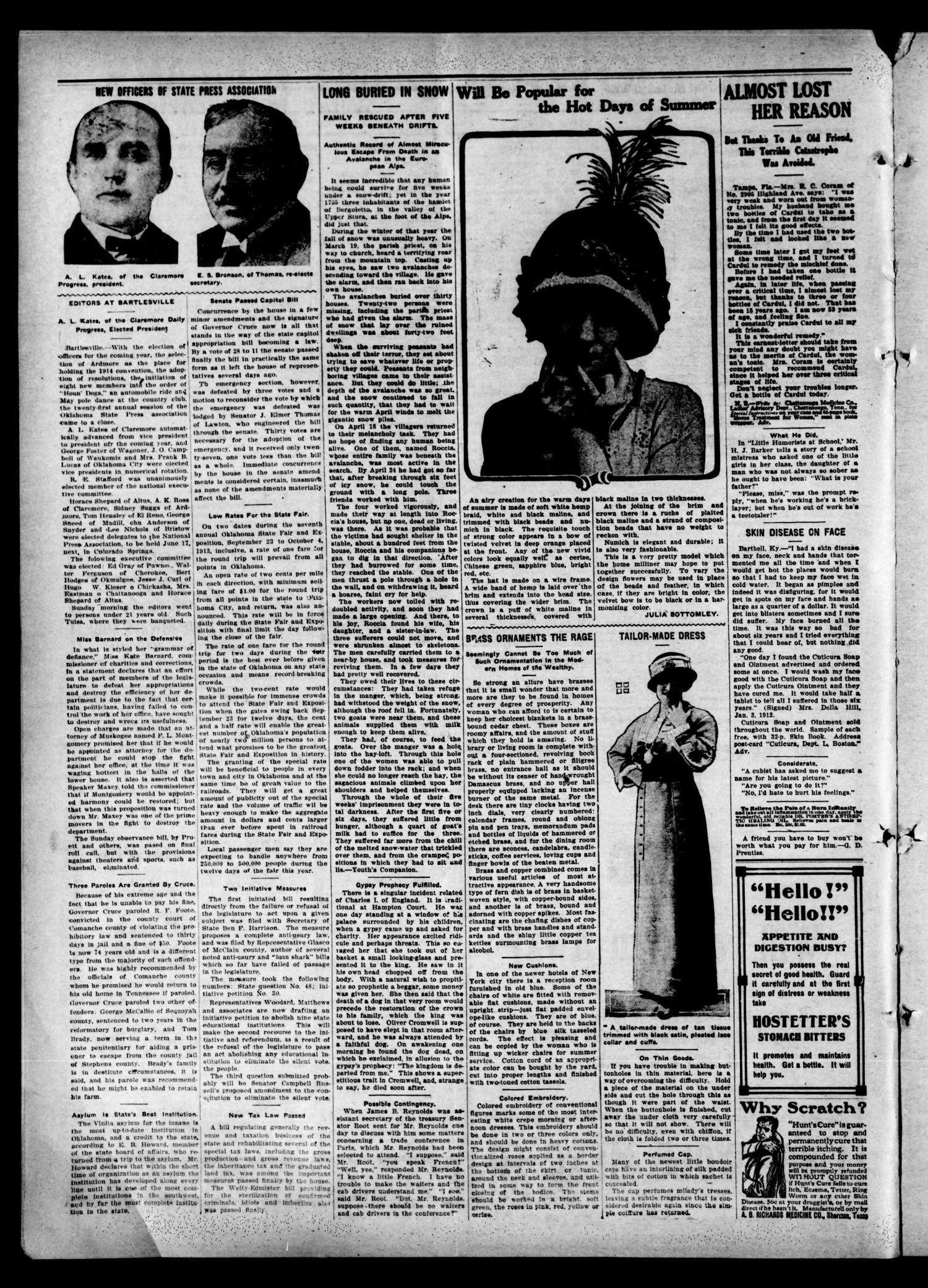 The Kiowa County News. (Lone Wolf, Okla.), Vol. 12, No. 25, Ed. 1 Thursday, May 15, 1913
                                                
                                                    [Sequence #]: 2 of 8
                                                